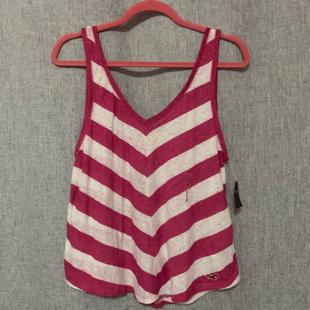 Hollister Pink Striped Top